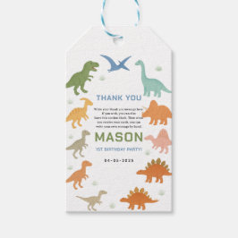 Etiqueta Para Presente Festa de 1º Aniversário do Dinossauro | Criança Pr