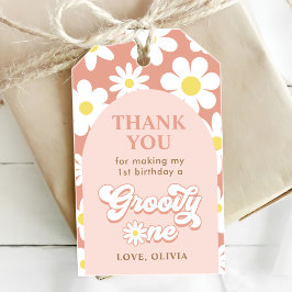 Etiqueta Para Presente Festa de 1º Aniversário Groovy One Boho Retro Dais