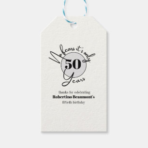 Etiqueta Para Presente Festa de 50 anos engraçada e sem preocupações