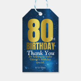 Etiqueta Para Presente Festa de 80 Anos Obrigado