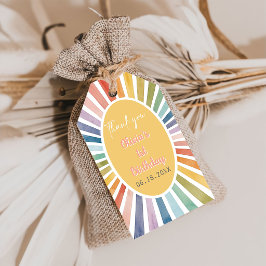 Etiqueta Para Presente Festa de Aniversário Boho Sunshine