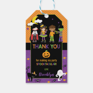 Etiqueta Para Presente Festa de aniversário Bonita De Halloween Obrigado