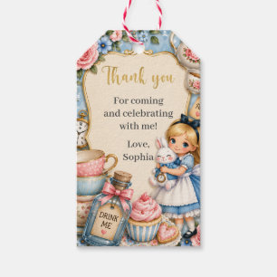 Etiqueta Para Presente Festa de Aniversário da Alice no País das Maravilh
