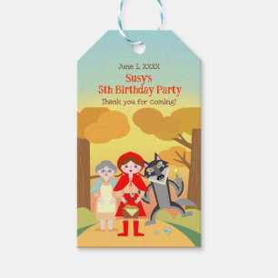 Etiqueta Para Presente Festa de Aniversário da Menina da Chapeuzinho Verm