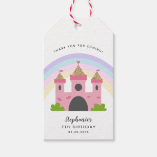Etiqueta Para Presente Festa de aniversário da Princesa Real do Castelo 