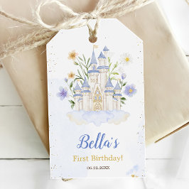 Etiqueta Para Presente Festa de Aniversário da Princesa Real Elegante Cas