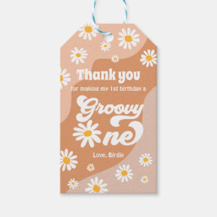 Etiqueta Para Presente Festa de Aniversário de 1 Ano Groovy One Favor Boh