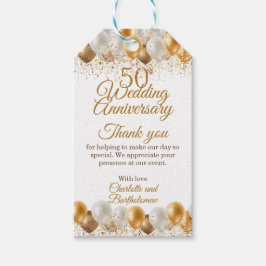 Etiqueta Para Presente Festa de Aniversário de 50 Anos de Casamento