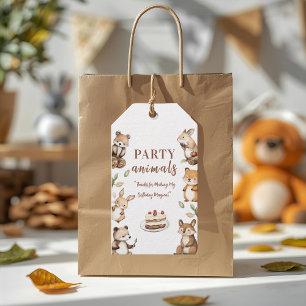 Etiqueta Para Presente Festa de aniversário de animais florestais