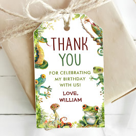 Etiqueta Para Presente Festa de aniversário de Apresentação de Répteis