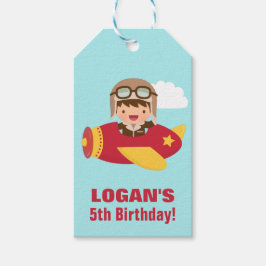 Etiqueta Para Presente Festa de aniversário de Aviador Justo