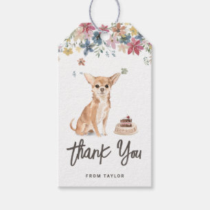 Etiqueta Para Presente Festa de aniversário de Cachorro Chihuahua Waterco