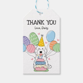 Etiqueta Para Presente Festa de aniversário de Cockapoo Branco