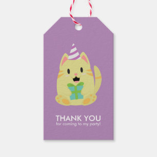 Etiqueta Para Presente Festa de Aniversário de criança Amarelo Doce