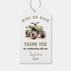 Etiqueta Para Presente Festa de Aniversário de Crianças com Bicicleta ATV