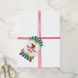 Etiqueta Para Presente Festa de aniversário de Crianças de Frame de Circo