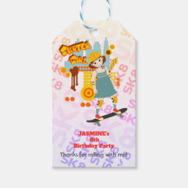 Etiqueta Para Presente Festa de aniversário de diversão do Skater Park