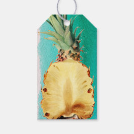 Etiqueta Para Presente Festa de aniversário de Fruta de abacaxi tropical 