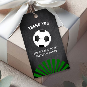Etiqueta Para Presente Festa de Aniversário de Futebol Obrigado