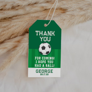 Etiqueta Para Presente Festa de aniversário De Futebol Obrigado Por