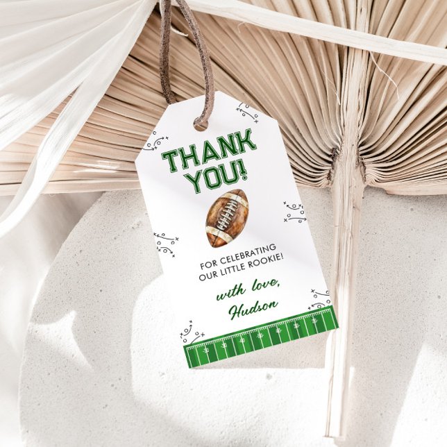 Etiqueta Para Presente Festa de Aniversário de Futebol Primeiro Ano (Criador carregado)