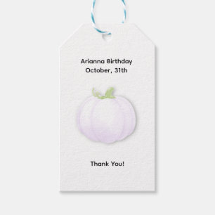 Etiqueta Para Presente Festa de Aniversário de Halloween   Design de Abób