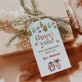 Etiqueta Para Presente Festa de Aniversário de Inverno de Natal
