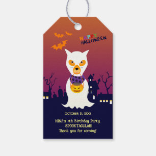 Etiqueta Para Presente Festa de Aniversário de Menina com Fantasia de Hal