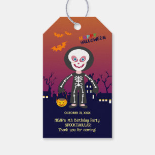 Etiqueta Para Presente Festa de Aniversário de Menino Fantasia de Hallowe