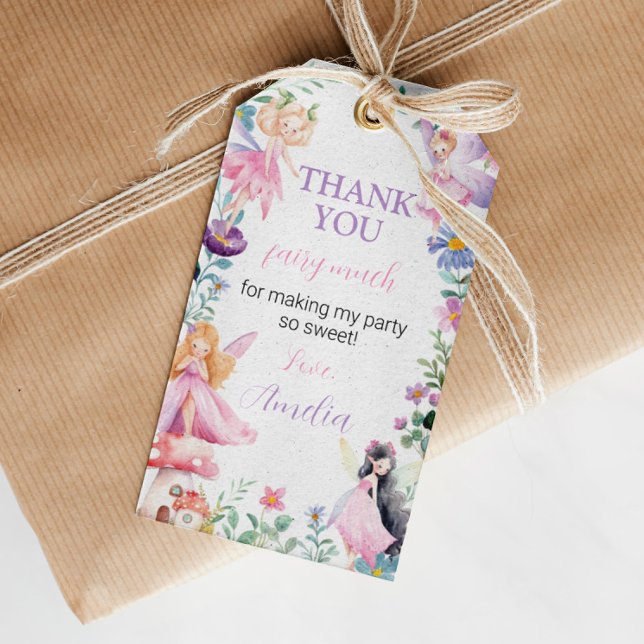 Etiqueta Para Presente Festa de aniversário de moça de fada (Criador carregado)