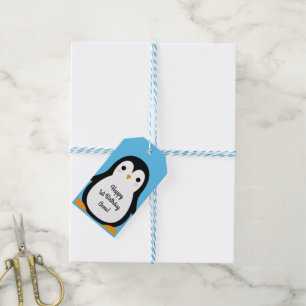 Etiqueta Para Presente Festa de aniversário de pinguim
