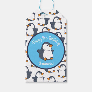 Etiqueta Para Presente Festa de aniversário de pinguim