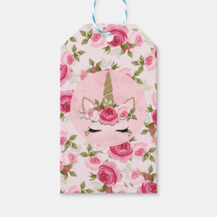 Etiqueta Para Presente Festa de aniversário de Rosas Douradas de cor ros