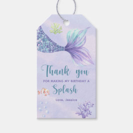 Etiqueta Para Presente Festa de aniversário de Sereia debaixo do Mar.