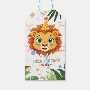 Etiqueta Para Presente Festa de Aniversário Divertida Safari na Selva Rug