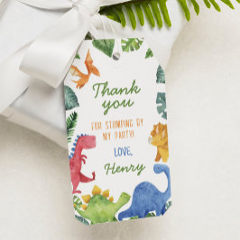 Etiqueta Para Presente Festa de aniversário do Dinossauro Obrigado