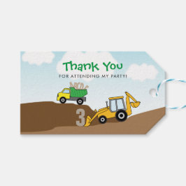 Etiqueta Para Presente Festa de aniversário do Garoto-Caminhão de Constru