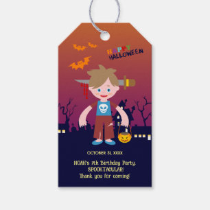 Etiqueta Para Presente Festa de Aniversário do Menino Fantasia de Hallowe