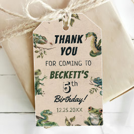 Etiqueta Para Presente Festa de aniversário do Reptile Themed Kid