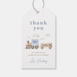 Etiqueta Para Presente Festa de aniversário do trem Obrigado