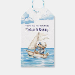 Etiqueta Para Presente Festa de Aniversário do Ursinho Marinheiro