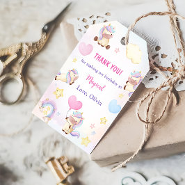 Etiqueta Para Presente Festa de aniversário mágica do Rainbow Unicorn