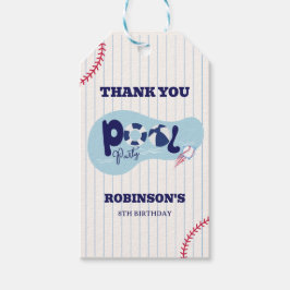Etiqueta Para Presente Festa de aniversário moderna de Piscina de basebal