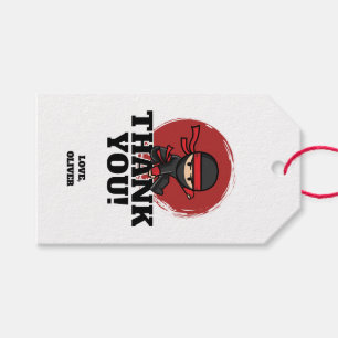 Etiqueta Para Presente Festa de Aniversário Ninja