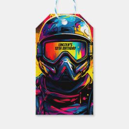 Etiqueta Para Presente Festa de aniversário Paintball Personalizada