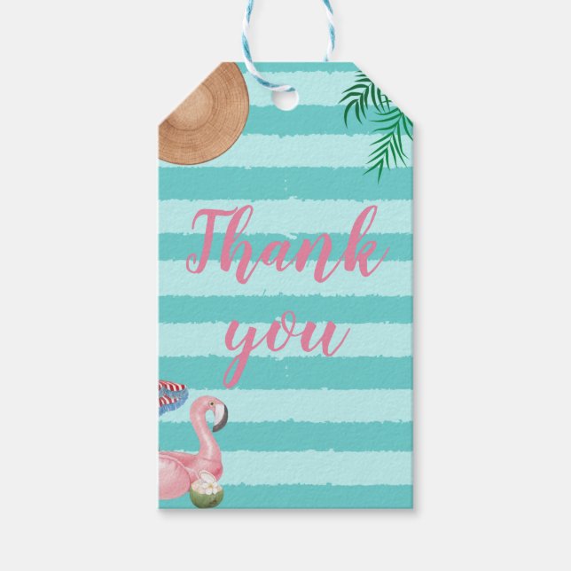 Etiqueta Para Presente Festa de aniversário Piscina (Frente)