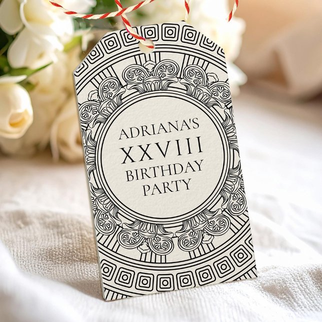 Etiqueta Para Presente Festa de aniversário temática grega (Criador carregado)