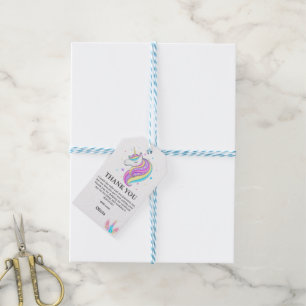 Etiqueta Para Presente Festa de aniversário Unicorn editável