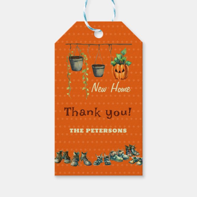 Etiqueta Para Presente Festa de Aquecimento de Halloween Gremlins Obrigad (Frente)