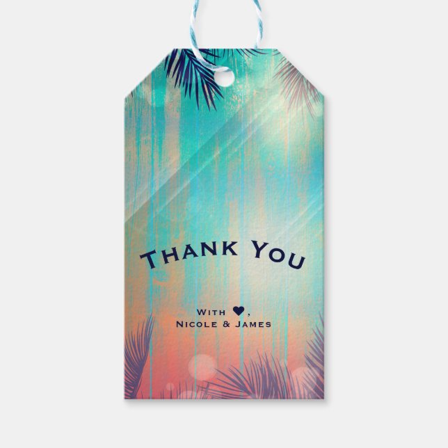 Etiqueta Para Presente Festa de BeACH Retrospectiva Palm Tremendo Partido (Frente)